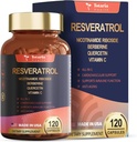 Integratore di resveratrolo con la berbina Quercetin Estratto di tè verde estratto di semi di semi di polifenolo supplemento antiossidante Antiossidante & supporto di salute del cuore 120 capsule