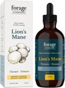 Forage Hyperfoods- Alcohol-Free Canadian Grown Lion's Mane Mushroom Superfood Liquid Supplement Tincture, Vegan, Non OGM, Natural Brain Aid- Memory Improvement e Nerve Support 118ML