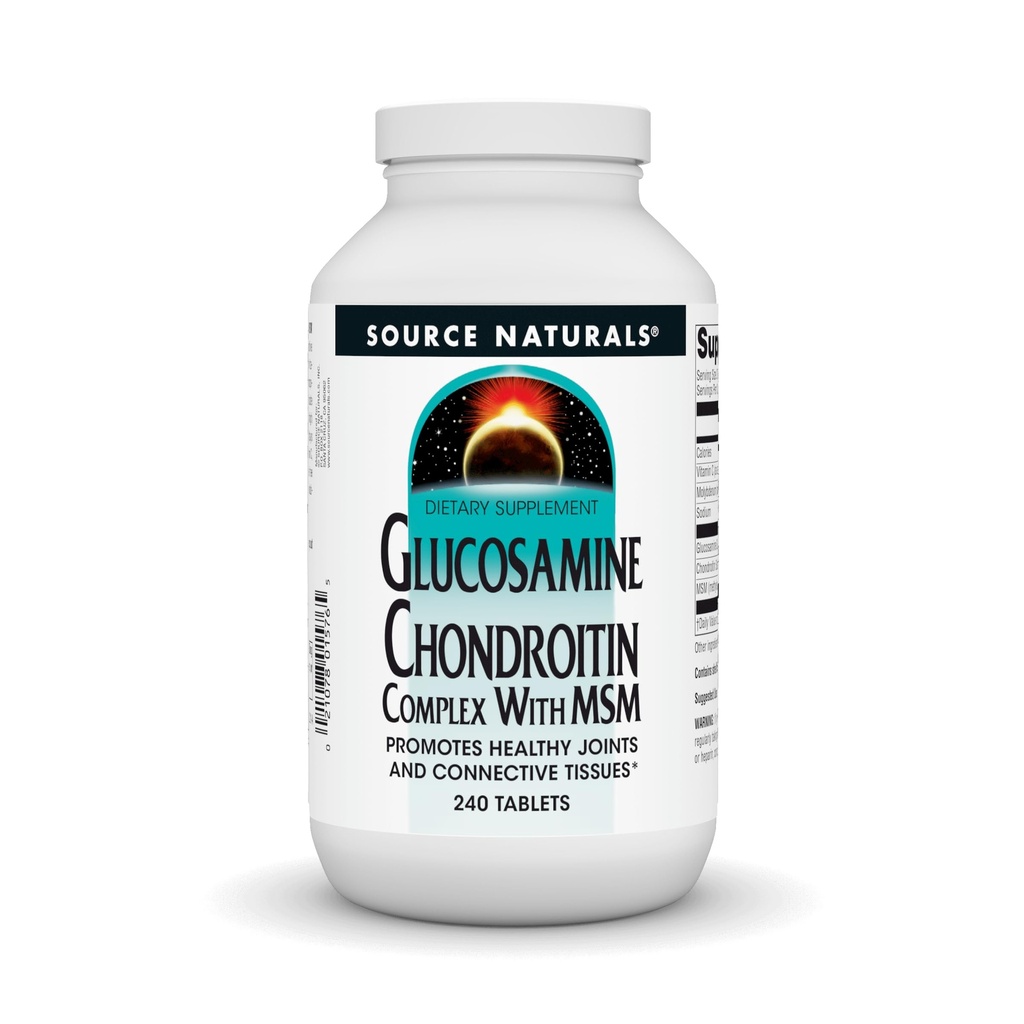 Fonte Naturals Glucosamine Chondroitin Complex con MSM, promuove Giunti sani e Tossues connettivi* - 240 compresse
