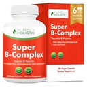 Vitamina B Complex - 8 Super B Complex Vitamine con Choline & Inositol, Vitamine B1, B2, B3, B5, B6, B8, B9 & B12 - B100 Complex - 180 Vegan Capsule - 6 mesi di fornitura - Made in the USA
