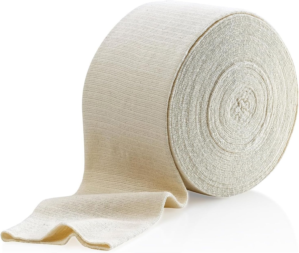Supporto elastico tubolare Dimensioni F, scatola 10M - colore naturale (4" x 33 piedi) per il supporto del ginocchio di grandi dimensioni Bandage -Medium to Large Thigh, Cotton Spandex