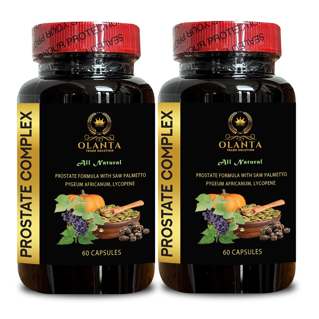 Complesso Prostatico Tutto Naturale - Integratori Complesso Prostatico per Uomo, Supplemento di Supporto per Uomo, Prostate Supreme con Sega Palmetto - 2 Bottiglie 120 Capsule