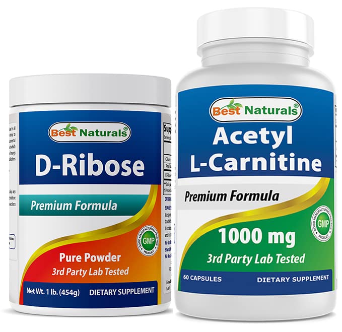 I migliori naturali D-Ribose polvere 1 Pound & Acetyl L-Carnitina 1000mg