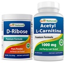 I migliori naturali D-Ribose polvere 1 Pound & Acetyl L-Carnitina 1000mg
