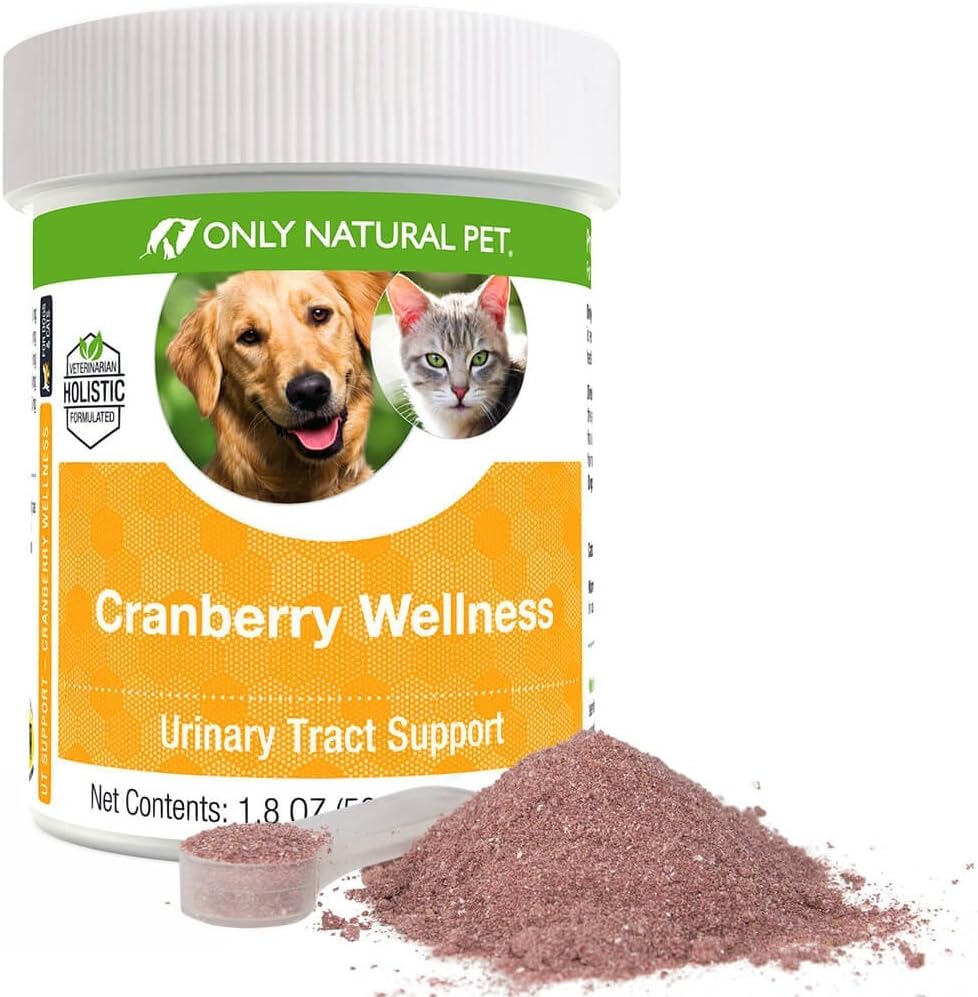 Polvere antiossidante naturale per cani e gatti - Integratore nutrizionale della polvere di bacche per la salute del tratto urinario con vitamina C - 110 Serve