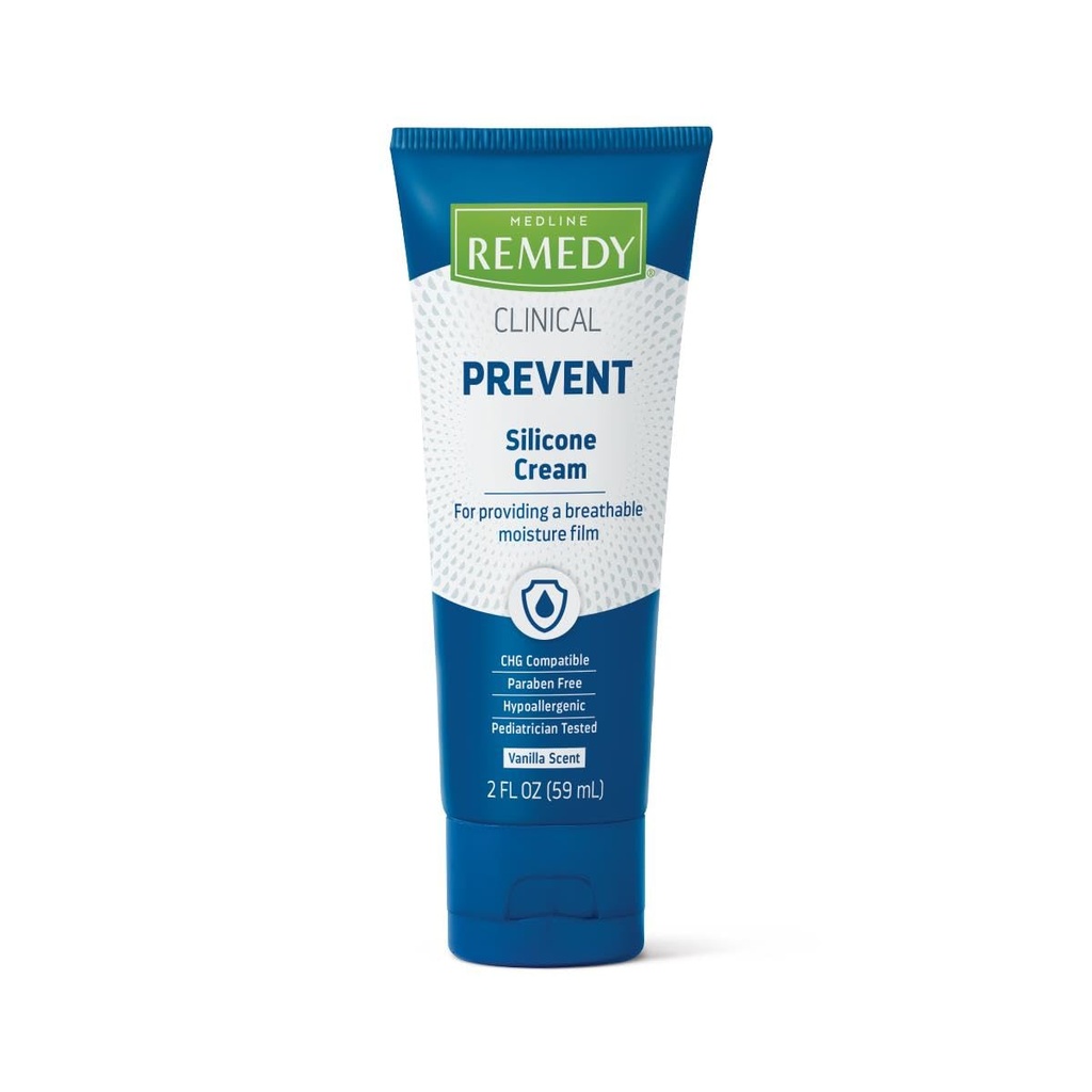 Crema di Silicone Clinica Medline Remedy (2 oz Tube), Vanilla Scent, Film traspirante, rilassante, idratante, nutriente, idratante, cura della pelle, per Cracked, Chapped, pelle sensibile