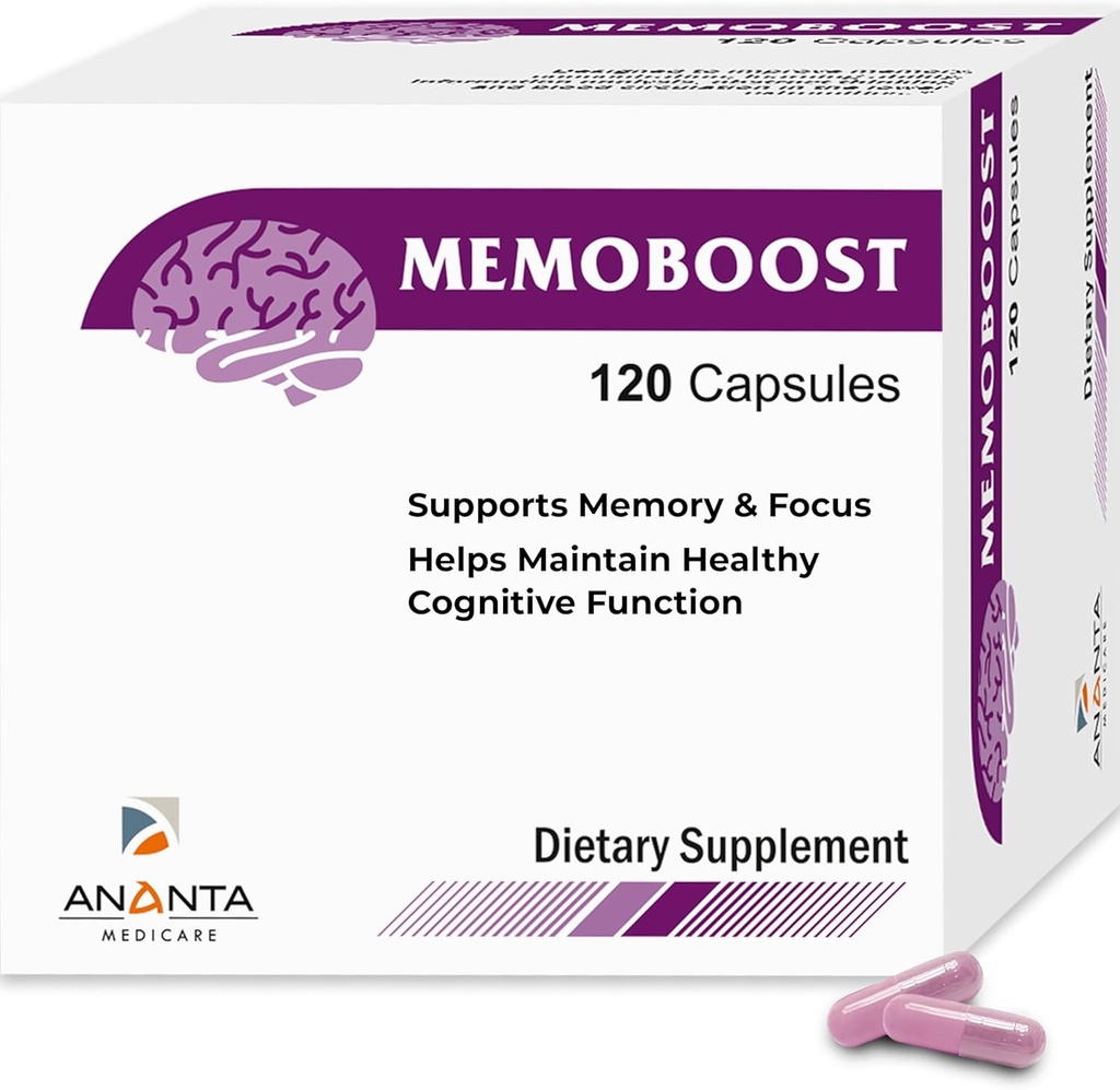 MEMOBOOST Ananta Medicare – Integratore dietetico di erbe (120 capsule)