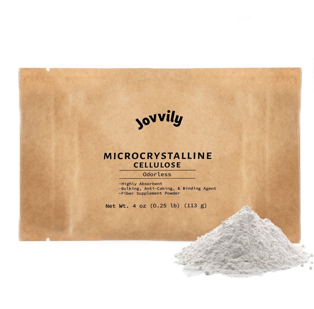 Polvere di cellulosa microcristallina - 4 oz - Supplemento fibra - Agente di legame - Altamente assorbente