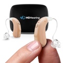 MDHearing VOLT OTC Hearing Aids for Senior, Doctor-Designed Rechargeable, 2 microfoni direzionali, 4 impostazioni audio, si adatta con occhiali, Caricabatterie Deluxe...