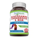 Pure Naturals Glucosamine Chondroitin + MSM Supplemento | 1850 Mg | 240 capsule | Non OGM | Gluten-Free | Made in USA