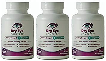 Occhio asciutto completo, formulato per gli occhi secchi. Ultimate Vision Health Ingredienti: Omega-3, Omega-7, Lutein, vitamina D3 (3 mesi di alimentazione)
