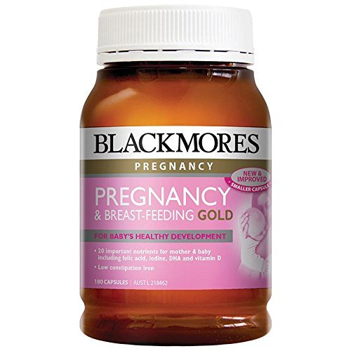 Blackmores Gravidanza & allattamento Oro 180 Caps Salute Supplemento Nutrienti essenziali per la madre e il bambino, DHA Fish Oil