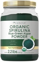 Carlyle Organic Spirulina Polvere 2.2 lbs | Blue Green Algae | 8g Spirulina per porzione | Vegan, Non OGM, Gluten Free Supplement
