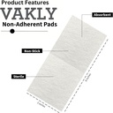 Sterile Non-Adherent 3x8 Gauze Pads - Spesso non-Stick Wound Dressing 3'x8''' Individualmente sigillato | Bandage rettangolo altamente assorbente | Rimozione senza dolore (20)