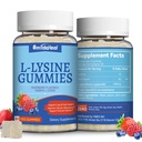 2 Pack L-Lysine 1000mg Gummies, Chewable Lysine Supplement per adulti, Supporto immunitario, Supporto per la formazione di collagene, Non-GMO, Vegan, Gluten Free - 120 conteggi