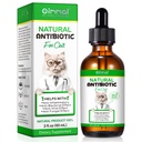 Antibiotici per gatti, Antibiotici naturali Pet Supplementi Supporta Immune & Gatti Allergy Relief, Cat Multivitamin UTI Gocce per tutte le età e razze di gatto, Pollo Flavour - 2 Fl Oz / 1 Confezione