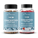Concezione Eu naturale per le sue capsule & Gummies Bundle – aiuta l'ovulazione, l'equilibrio ormonale, e cicli regolari – 60 capsule + 75 Gummie di aroma di fragola