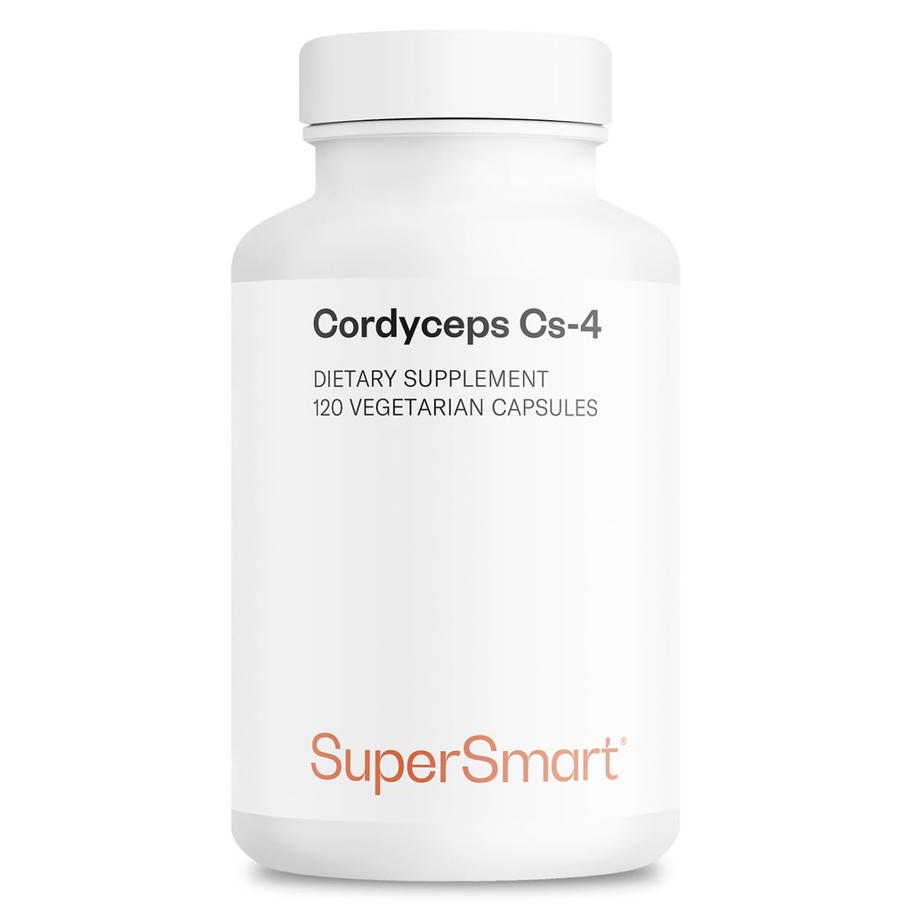 Supersmart - Cordyceps Cs-4 3150mg al giorno (Hight Strength) - Cordyceps Mushroom Supplement - Endurance & Energy | Non-GMO & Gluten Free - 120 capsule vegetariane