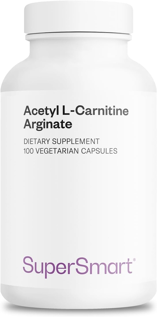 Supersmart - Acetyl L Carnitina Arginate 1000 mg al giorno - Aminoacidi - Integratore di cervello popolare | Non-GMO & Gluten Free - 120 capsule vegetariane