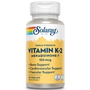 SOLARAY Triple Strength Vitamin K-2 come MK-7, 150 mcg | Heart & Bone Health, Funzione vascolare Supporto | 30ct