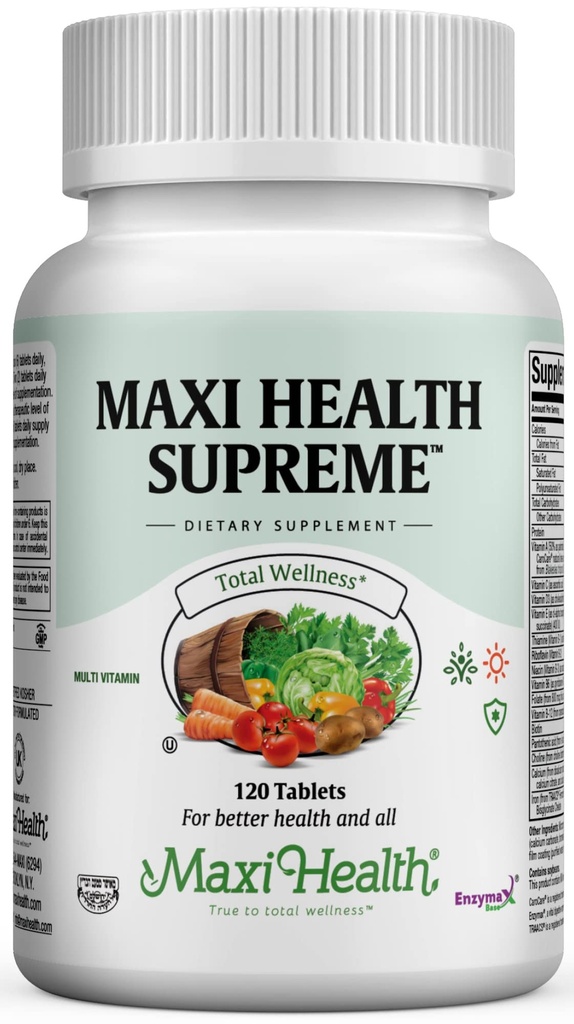 Multivitamina per uomini e donne – Supreme High Potency Daily Multi con minerali, CoQ10 & Antiossidanti – Energia, Supporto immunitario, Bone, Cuore e benessere – Vitamina A, C, D, E, B12, B6 & Biotin 120 Tablet