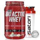 iSatori Bio-Active Whey Protein Powder - Vanilla Swirl (30 Serve) & iSatori Classic Blender Bottiglia (bottiglia trasparente con top rosso)