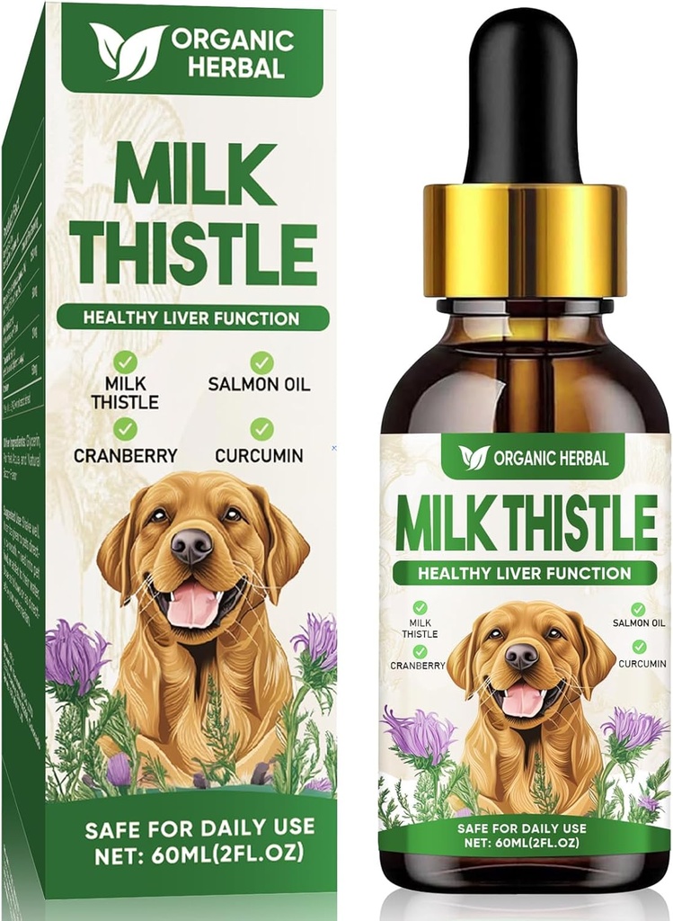 Cardo al latte per cani, Supplemento di cardo al latte ad alta resistenza, Supporta la salute del fegato dell'animale domestico, Cleanse & Detox, Semplicemente Aggiungere al cibo