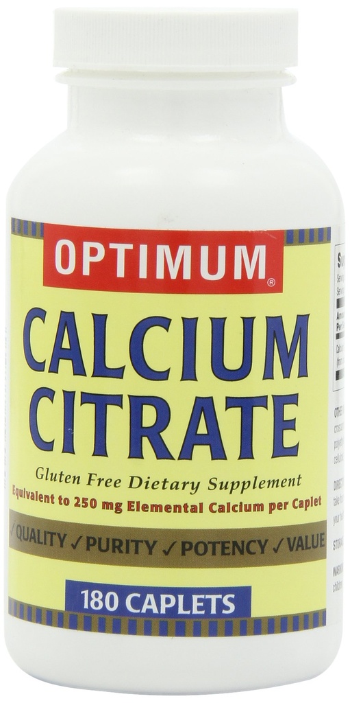 Citrato di calcio ottimale, 180 Caplets
