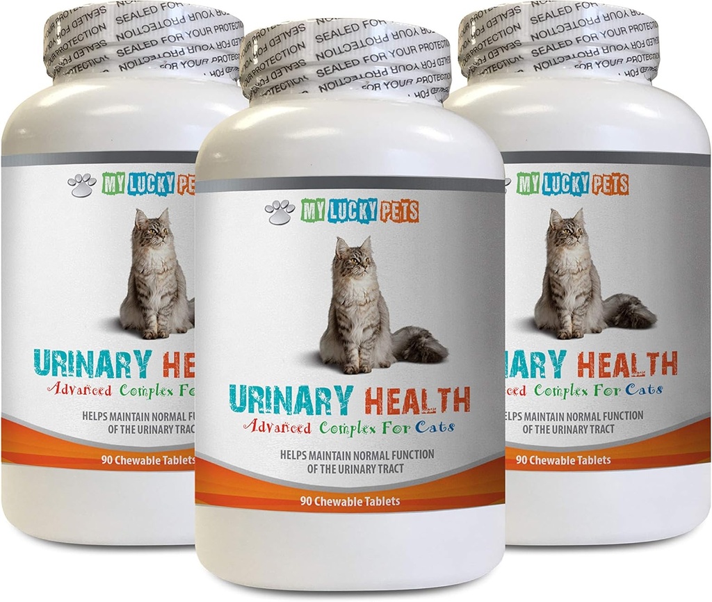 cat Urine Infection - CAT Urinary Health Formula - Support Bladder Health - Natural Complex - Integratore di mirtilli per gatti - 3 Bottiglia (270 Treats)