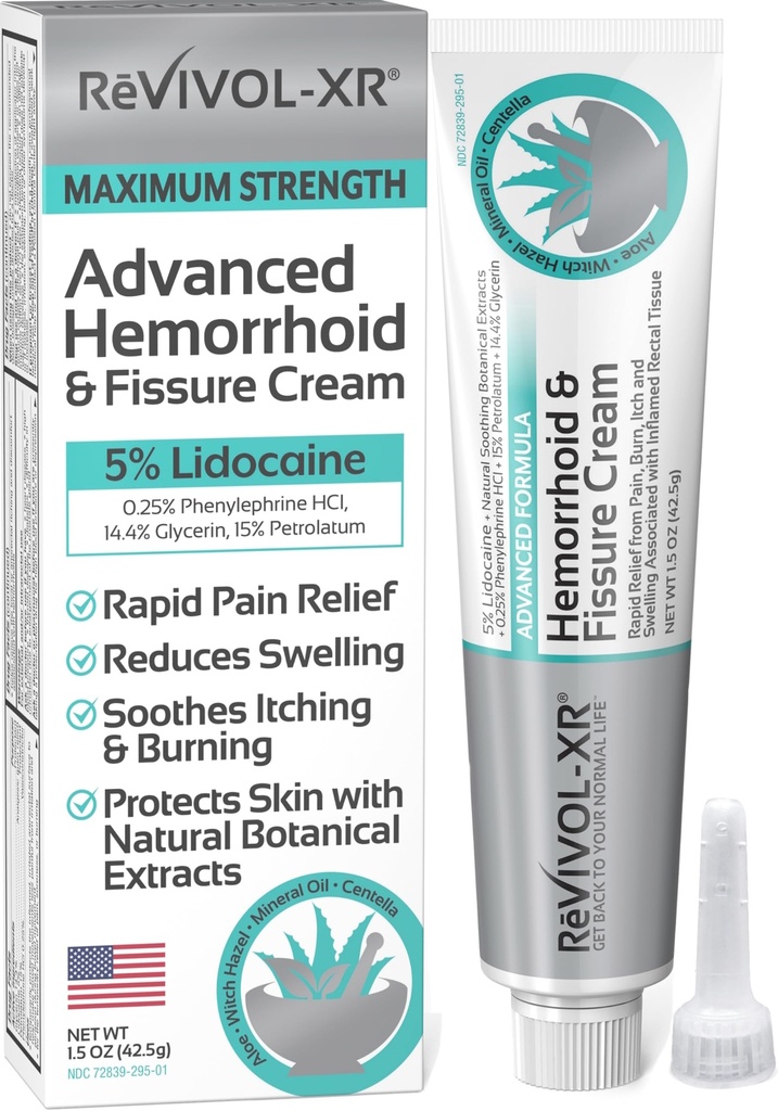 Trattamento emorroide avanzato. 5% lidocaina + gamberetti + protegge la pelle + Aloe + strega Hazel + Botanicals, uso esterno e interno. La maggior parte completa OTC Unguento & Fissure Cream, Fast Relief, Made in USA.