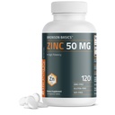 Bronson Zinc 50 MG ad alta potenza supporta la salute della pelle - Non OGM, 120 compresse vegetariane