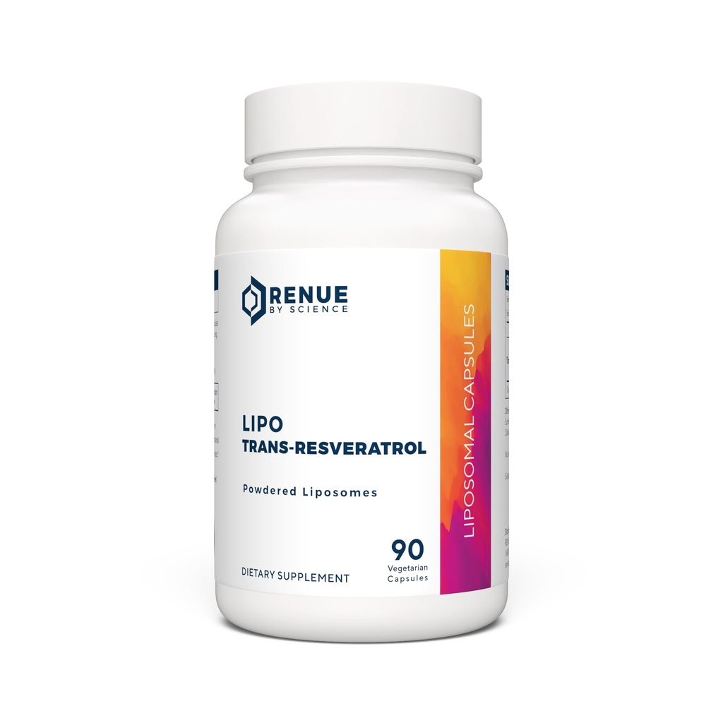 Renue By Science Resveratrol | Supplemento di resveratrolo Liposomico ad alta resistenza | 90 Trans Resveratrolo Capsule - 125mg Reservatrol per Serving | Non OGM | Made in the USA Third-Party Tested