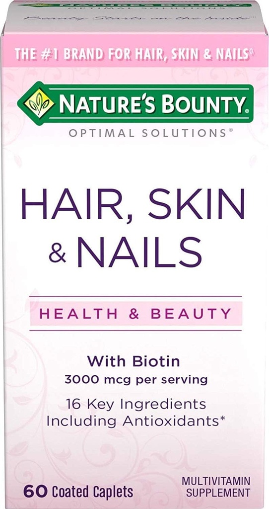 Capelli Bounty della natura, Caplets per pelli e unghie 60 ea (Pack di 5)