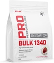 GNC Pro Performance Bulk 1340 Mass Gainer Protein Powder, 50g, Gluten Free, Whey, Creatina, BCAA, 3rd Party Tested, Muscle Recovery & Growth, Micronutrients, Strawberries and Cream, 9 Servings