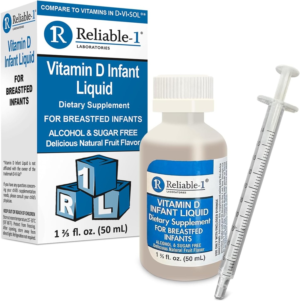 Riducibili-1 Laboratori di gocce di vitamina-D del liquido infantile (aroma di frutta naturale) Zucchero e alcol gratis, per l'alimentazione del seno Bambini 0-12 mesi e su