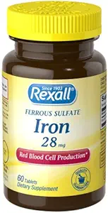 Rexall Ferrous Sulfate Iron 28 Mg - Compresse, 60 Ct