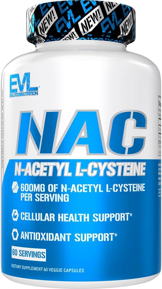 Nutrizione Nutrizione NAC N-Acetyl L-Cysteine - 600mg N-Acetyl L-Cysteine Per Serve - Supporto antiossidante - Supporto per la salute - Integratore alimentare - Vegan & Gluten Free - 60 Capsule vegetali - 60 Serve