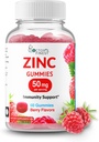 Zinco 50mg Gummies – Vegetariano, GMO Free & Gluten Free Vitamin – Gran Tasting Berry Flavor Pectin Chews – Supplemento dietetico per adulti – 60 Count [30 Doses]