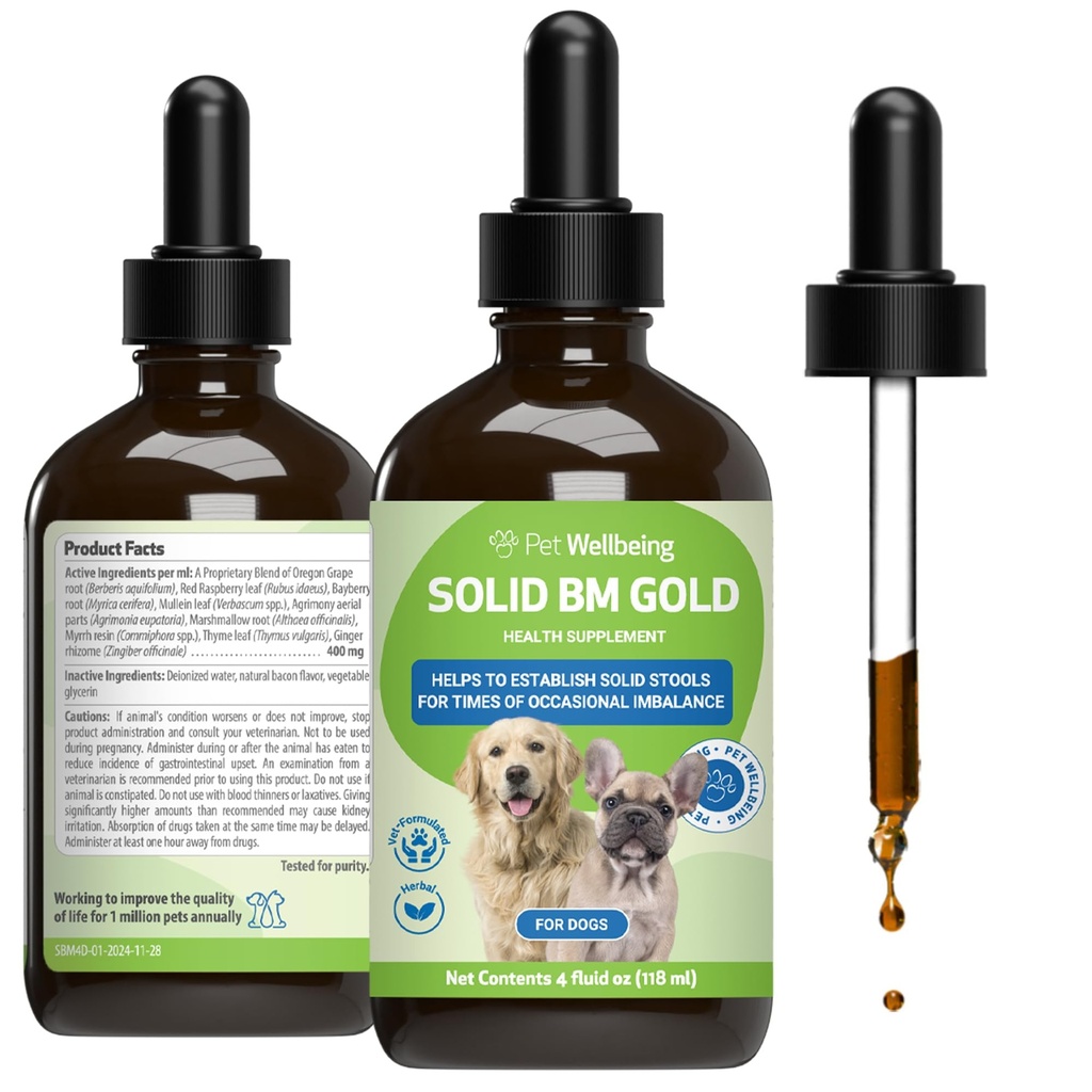 Benessere animale BM Tone-Up Oro per cani e gatti - Supporta la funzione digestiva sana, Sgabelli solidi, Normali Movimenti Bowel, Bayberry - Veterinaria-Formulata Supplemento di erbe 4 oz (118 ml)