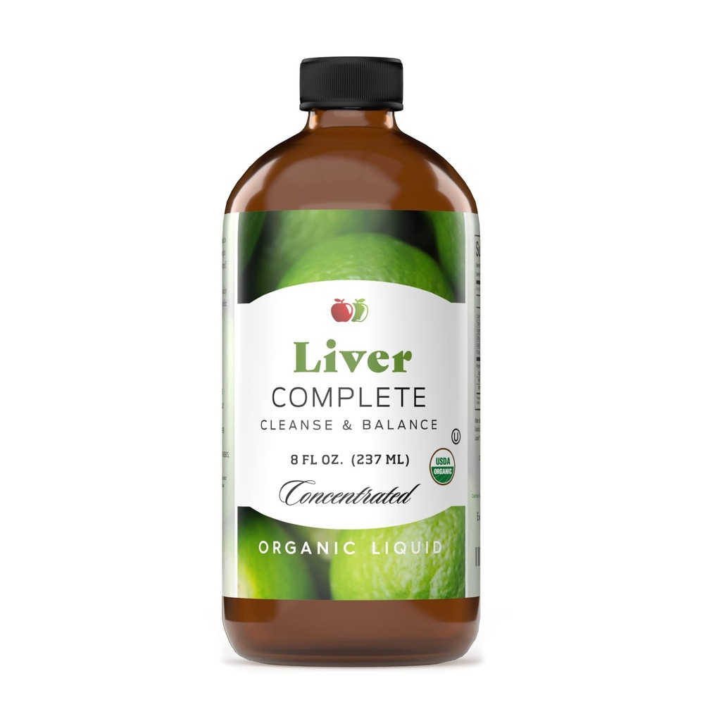 Concentrato di liquido organico 8oz completo del fegato - Supplemento all'aceto per la pulizia e la dieta del fegato