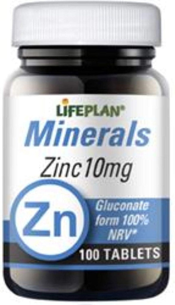 Lifeplan 10mg Zinc Gluconate Elemental - Confezione da 100 compresse