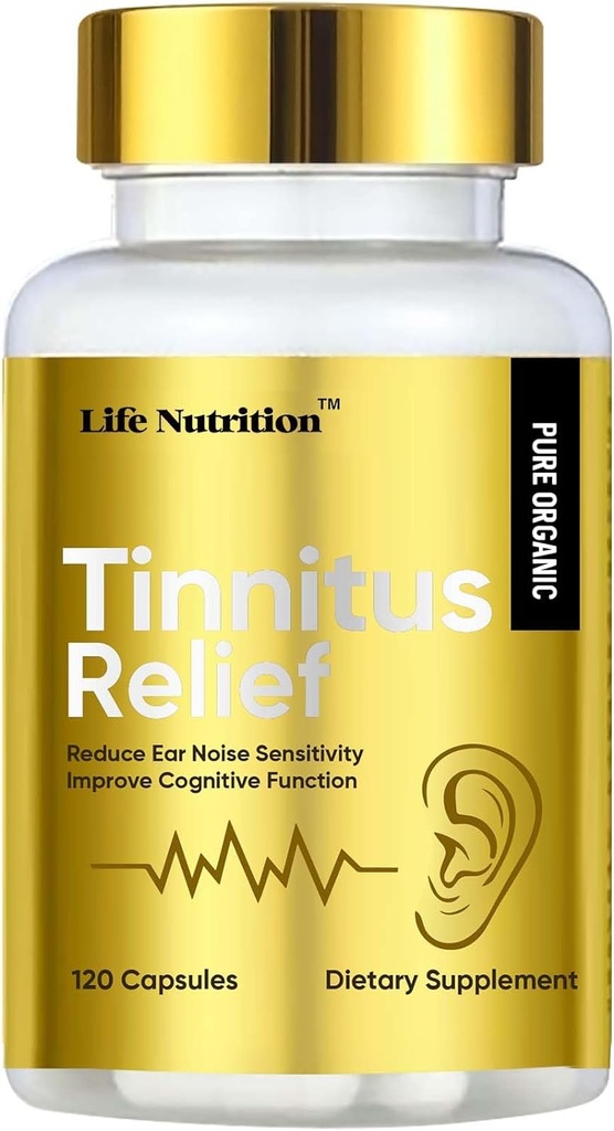Nutrizione di vita 1200MG Rilievo di anelli per le orecchie, Vitamine di salute dell'orecchio del flavonoide diOTC, Bioflavonoidi e vitamina C, 120 Capelli