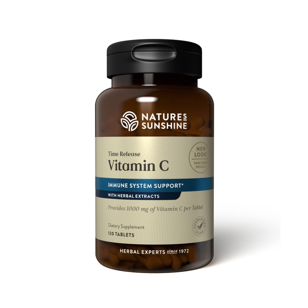 Natures Sunshine Vitamin C Time Release, 1000 mg, 120 compresse | Supporta il sistema immunitario e i radicali liberi pericolosi
