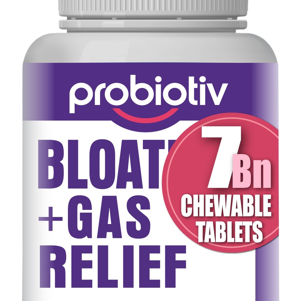 Gas & Bloating Supporto per le donne e gli uomini 7 miliardi di CFU – Probiotici masticabili & Lactobacillus Reuteri, Enzimi digestivi giornalieri per Bloating occasionale, Gut Comfort & Salute digestiva