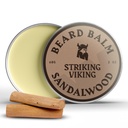 Balm Cuscinetto Vichingo Striking per gli uomini - Lasciare in Condizionatore di Cuscinetto - Balm di stiratura Realizzato con burro di barbabietola naturalmente derived, olio di Argan & Jojoba (2 oncia (Pack di 1), Sandalo)