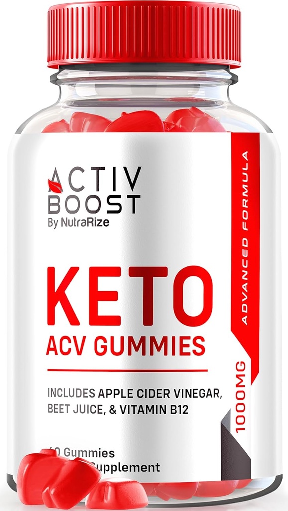 NutraRize Activ Boost Keto ACV Gummies - Keto Supplemento per la perdita di peso avanzata, Forza massima, Gomitas Recensioni (60 Gummies)