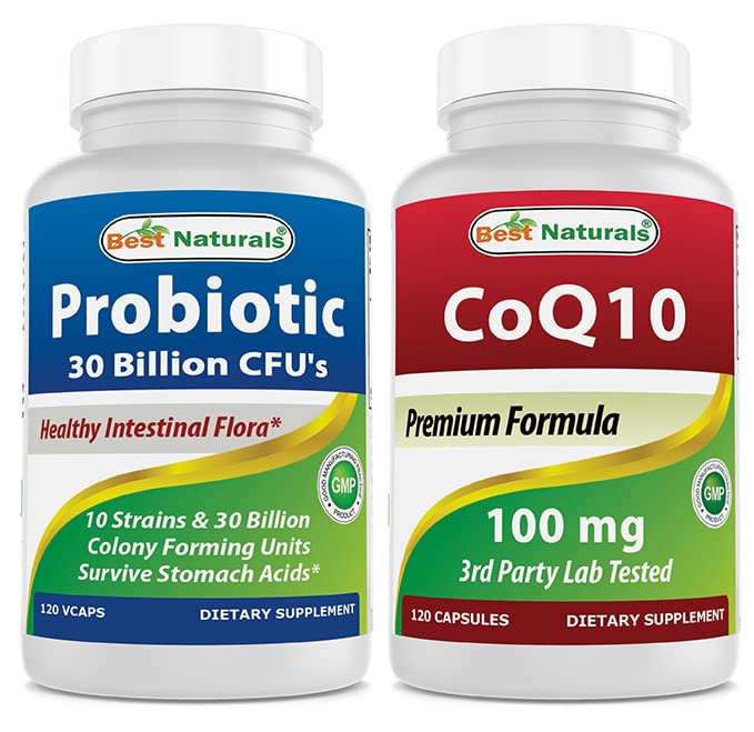 Best Naturals Probiotic 10 Strains & 30 miliardi di CFU & COQ10 100 mg