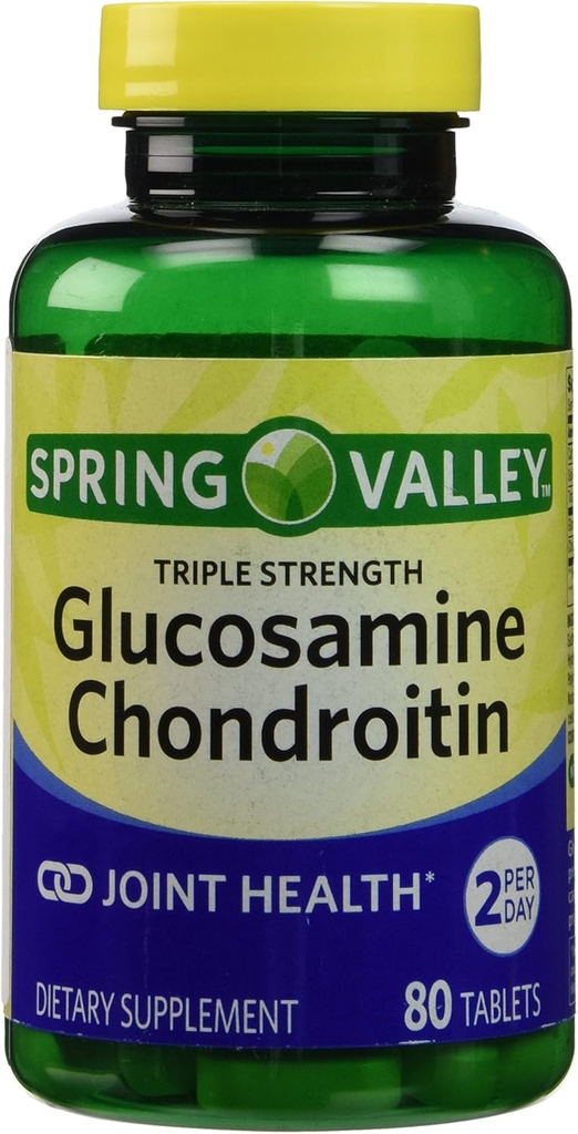 Valle di primavera - Glucosamine Chondroitin, Triple Strength, 80 compresse