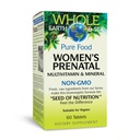 Fattori naturali Tutta la terra e il mare, Multivitamina Prenatale femminile e minerale, Integratore alimentare intero, Vegan, 60 compresse
