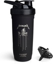 Smartshake Rockband rinforzare in acciaio inox Protein Shaker Bottiglia 900 ml | 30 oz - Leakproof Screw-on Lid - BPA Free - Non isolato – Unisex (Metallica, Scary Guy Logo)